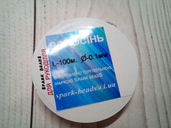 Волосінь, мононитка 0,1 мм прозора 100 м