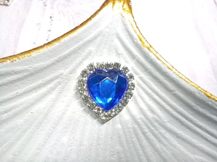 Серце синє. 18 мм