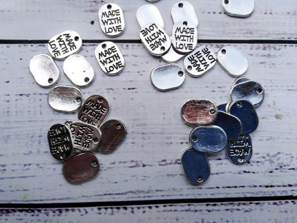 Підвіска металева 11*8 мм Hand made 1 шт