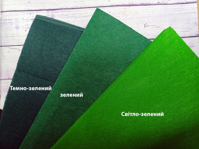 Фетр середньо-жорсткий. 1 мм. Темно-зелений