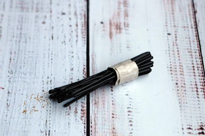Шпилька для волосся. 5 см. Чорна. 10 шт