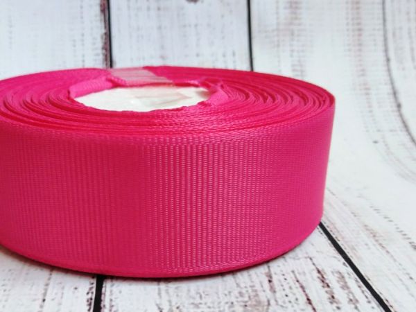 Стрічка репсова 25 мм №28 Малинова 1 м