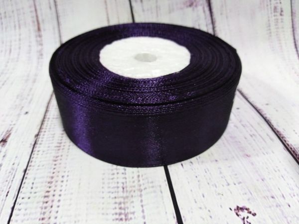 Лента атласная 2,5 см. №131 Чернильный