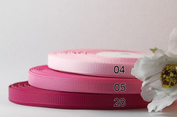 Стрічка репсова 6 мм. №5. Рожевий