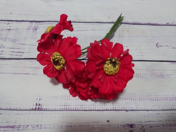 Дикий мак новий. Червоний 4,5 см. 6 шт