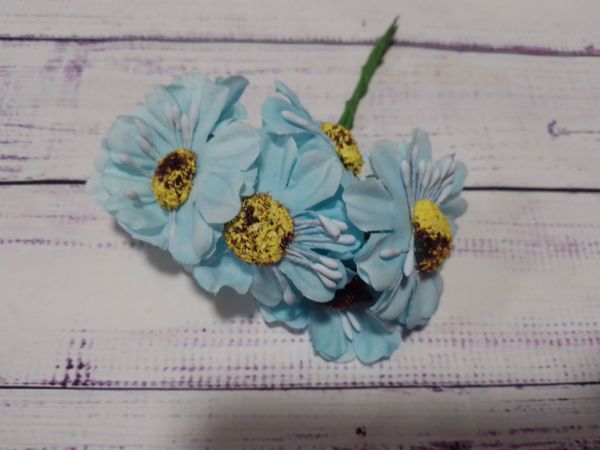 Дикий мак новий. Блакитний 4,5 см. 6 шт