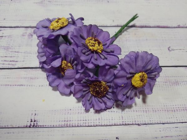 Дикий мак новий. Бузковий 4,5 см. 6 шт