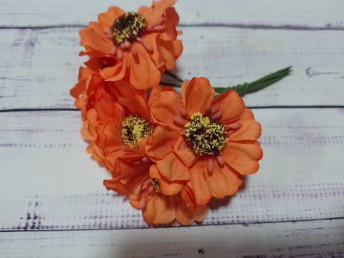 Дикий мак новий. Помаранчевий 4,5 см. 6 шт