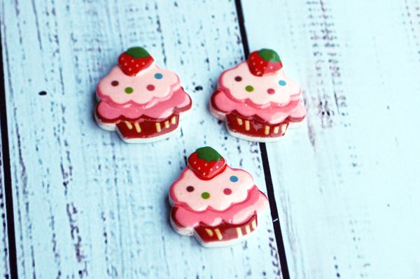 Серединка "Тортик". 2,1 см. Розовый