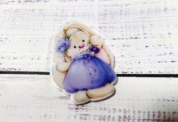 Серединка плоская. Зайка в синем платье