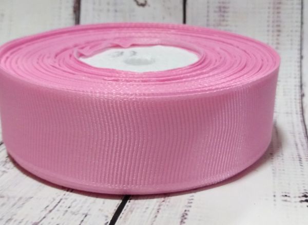Стрічка репсова 25 мм №93 Рожевий 1 м