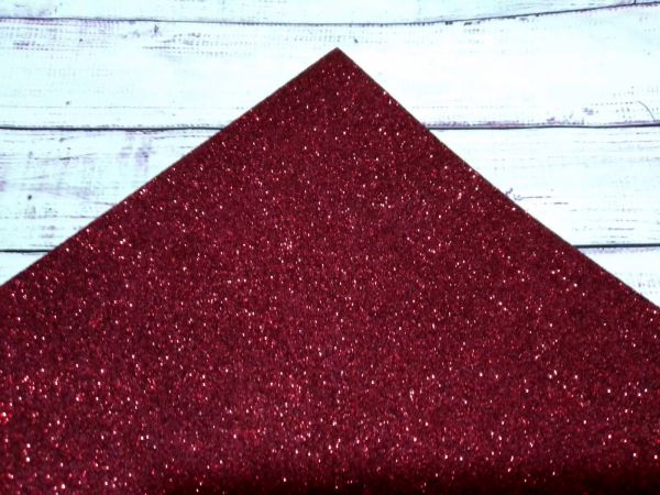 Фоаміран з глітером 20*30 см 2 мм Бордовий 1 шт