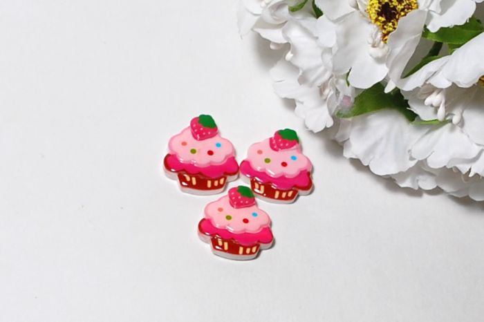Серединка "Тортик". 2,1 см. Малиновый