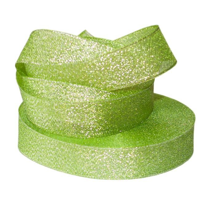 Стрічка парчова 4 см. Салатова