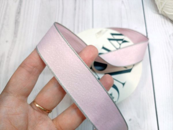 Текстильна стрічка. Рожева. Ширина 2,5 см