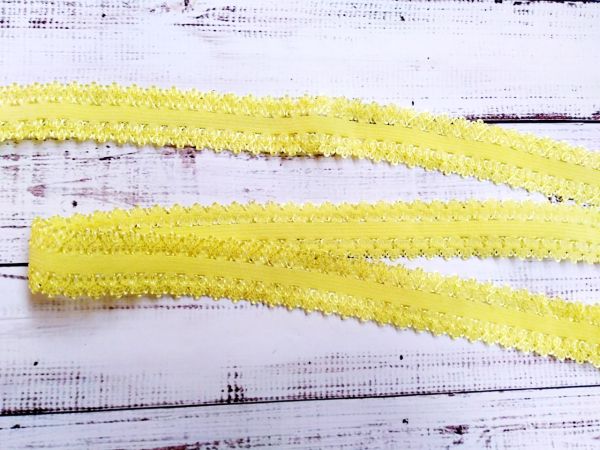 Резинка ажурна 23 мм Жовта 1 м